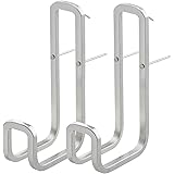 SORO:U ステンレス ダブル ピンフック 2個入 (耐荷重6kg) 18-8ステンレス製 取り付けガイド付
