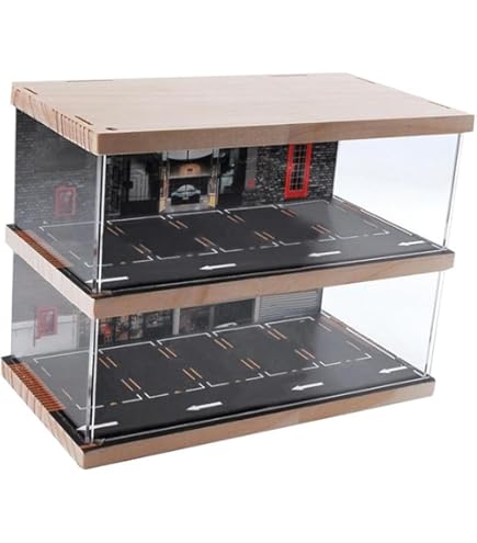 Amazon.co.jp: 1:64 スケール駐車場ショーケースミニカーモデル