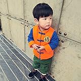 Love baby【 ベビーラブ】子供綿服 冬中綿入りジャケット ユニセックス 男の子 女の子 ダウンジャケット キッズ冬防寒コート (身長110cm, 悟)