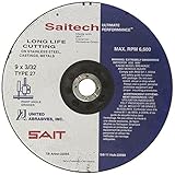 SAIT 22094 Type 27 9 by 3/32 by 7/8 Saitech Cutting Wheel, 25-Pack [並行輸入品]