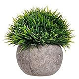 Supla 1 Pcs Mini Artificial Boxwood Topiary Grass Ball shaped Potted Plant with Pot Top Plant in Pla