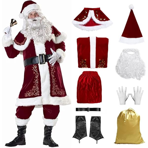 Amazon.co.jp: [Formemory] サンタクロース 衣装 メンズ コスチューム