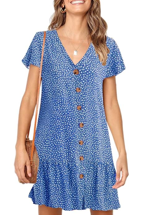 V Neck Tunic T-Shirt Dress 
