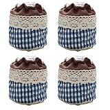 ブルーチェックパターンチェアソックス8個家具靴下ソックス