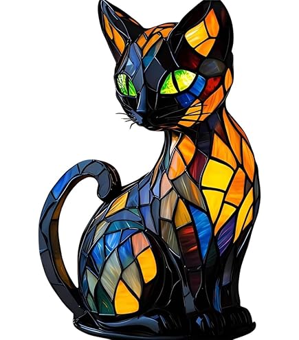 Amazon.co.jp : 猫ランプ、猫ランプステンドグラス、3Dかわいいペット