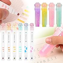 Amazon.co.jp: SALUDABLE 蛍光ペン マーカー 12色 消しゴム 文房具