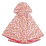 レインポンチョ ベビー キッズ 雨カッパ レインコート マント型 雨具 合羽 子供用 ピンク-03 M