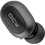 QCY MINI2 ワイヤレス イヤホン Bluetooth 5.0 片耳 完全ワイヤレス ヘッドセット 4時間連続再生 超小型 超軽量 ブルートゥース イヤフォン 高音質 ノイズキャンセリング ハンズフリー 通話 マイク内蔵 Siri対応 IPX4 防水 IPhone Android 対応 ブラック QCY-MINI2BK