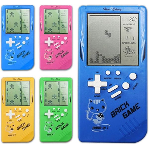 Amazon ポータブルゲーム機 ゲーム機 子供知育ゲーム機 懐かしゲーム内蔵 ポケット ハンドヘルド おもちゃ クラシックノスタルジックな子供の教育玩具 10種類のゲーム ランダムな色 その他のゲーム機種本体全般
