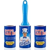 MR.SIGA Lint Roller - Lint Roller with 2 Refills Total 180 Sheets