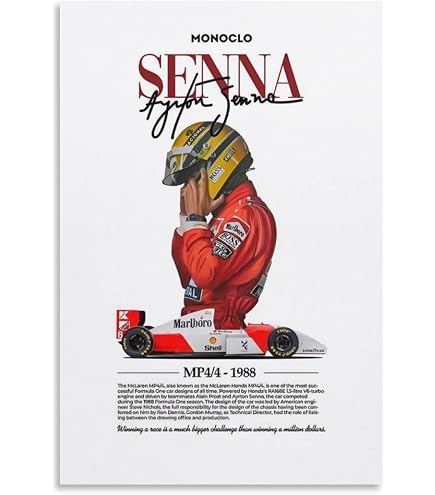 Amazon.co.jp: アイルトン・セナのF1ロータスキャンバス地ウォール