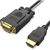BENFEI HDMI - VGA 1.8m ケーブル(逆方向に非対応)、単方向 HDMI (ソース) - VGA (ディスプレイ) ケーブル (オス - オス) PC,モニター,プロジェクター, HDTV, Raspberry Pi, Roku, 