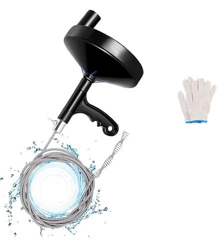 Master Plunger Sink & Drain Unclogger – Small, Powerful Bellows Design For Showers, Tubs & Kitchen Sinks