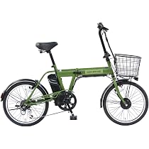Amazon | ガクチャリ電動折りたたみ自転車 (カーキ) | ノーブランド品