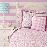 Caden Lane Modern Vintage Collection Bedding Twin Duvet, Pink [並行輸入品]