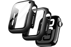 JETech Case with Screen Protector for Apple Watch Series 11/10 46mm, Overall Protective Cover, Built-in Tempered Glass Film High Sensitivity, 2 Pack (Black)