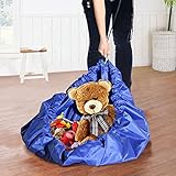 良品優選 おもちゃ 雑貨 収納袋 レジャーシート 便利グッズ 水洗う可能 収納 マット お出かけに便利 直径150cm ブルー 全3色