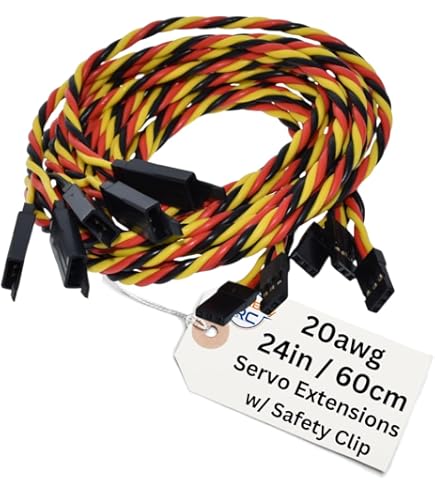 Amazon | 20個パック サーボ延長ケーブル 安全コネクタクリップ リード