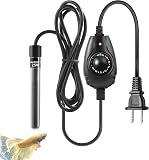 FEDOUR 15W/25W/35W 超ミニ水槽ヒーター、1-30Lミニ水槽適用 小型水槽ヒーター、温度調節器付きのメダカ/闘魚などの熱帯魚用ヒーター (25W)