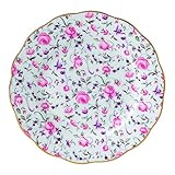 High Quality Rose Confetti Formal Vintage Bread and Butter Plate, 4.7, White