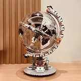 zmart 透明 地球儀 クリエイティブ テクノロジー 宇宙ステーション ビルディング ブロック ハイテク 建設 レンガ 宇宙ステーション ブロック 模型 ロック 組み立て玩具 互換 模型 スペースステーション モデル 地球儀 発光