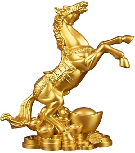 Amazon.co.jp: ギャロッピング競走馬、ジョッキーの彫刻-コールド