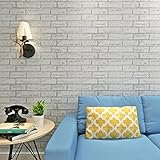 (ハンメロ)HANMERO®接着剤いらず粘着付き壁紙ビニールクロスかんたん貼付シールタイプおしゃれなレンガ柄DIY/模様替え/ファーニチャーリフォーム/ベッドルーム/リビングルーム用約45cm巾×2m