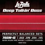 La Bella 760N-S ブラックナイロンテープ 60-115 ショートスケール