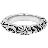 激安アウトレット シルバーワン On リング 17号 フローラルクロス メンズ シルバーリング 指輪