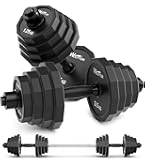 Amazon | ダンベル 可変式 スチール製 20kg 30kg 40kg 2個セット