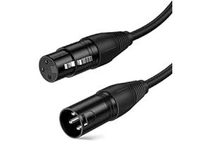 CableCreation XLR Microphone Cable, [6FT/1.8M] XLR Male to XLR Female Balanced 3 PIN Mic Cables Compatible with Shure SM Microphone, Behringer, Speaker Systems, Radio Station and More, Black