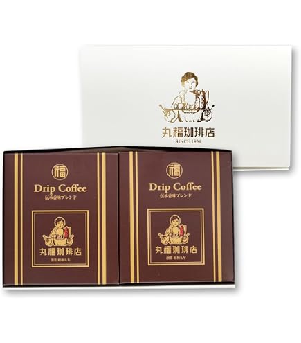 Amazon.co.jp: 丸福珈琲店 ドリップ珈琲 伝承香味ブレンド 5杯×12箱入 