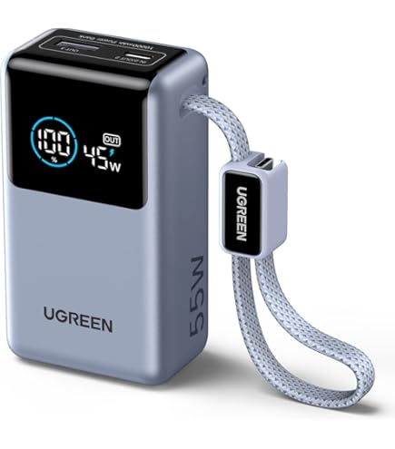 Amazon | Baseus モバイルバッテリー 10000mah USB-C ケーブル内蔵