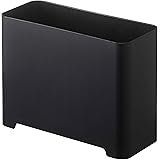 山崎実業(Yamazaki) バスルーム ゴミ箱 ブラック 約W20×D8.7×H15㎝ タワー 排水穴あり ダストボックス 5539