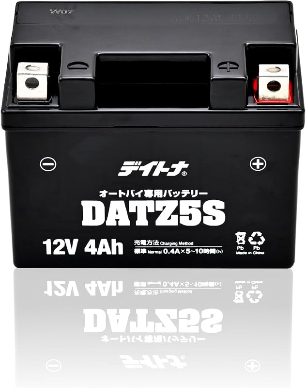 デイトナ(Daytona) YTZ5S互換 バイク用 バッテリー スーパーカブC125 グロム など適合 12V 密閉型 ゲルタイプ メンテナンスフリー 電解液注入済み DATZ5S