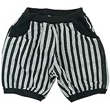 【秋冬物】 nico hrat(ニコフラート) 30/10裏毛ストライプカボチャパンツ 130cm /BK NO.B-251061