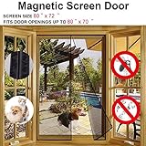 Magnetic Screen Door For French Doors,Sliding Glass Doors, Patio Doors-Fits Doors Up To 80"(h)x70"(w