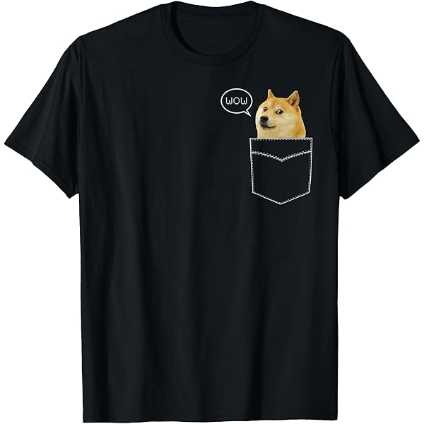 Amazon | Doge コインシャツ フェイクポケットシャツ Dogecoin