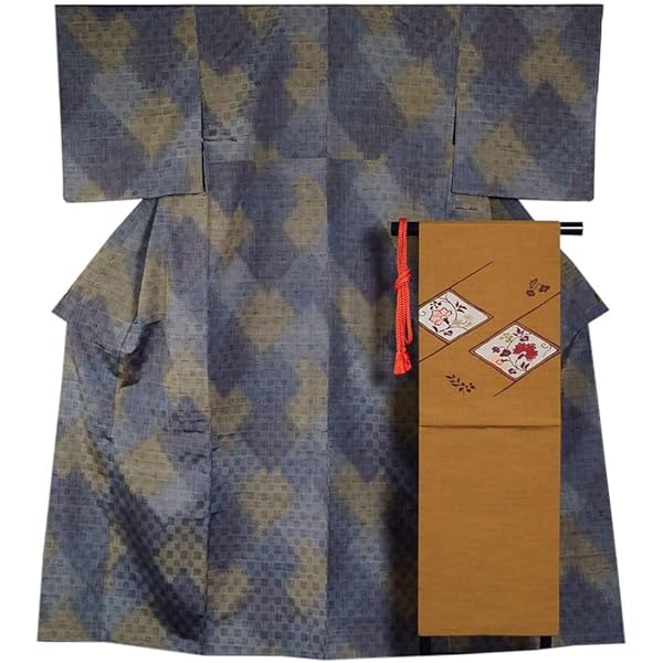 Amazon | 着物セット 総絞り 小紋・八寸名古屋帯・帯締め 3点 セット