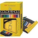 トンボ(Tombow) 鉛筆 色鉛筆 24色 ロールケース入り ミニ削り器付き MJ-CRNQ24CQAAZ