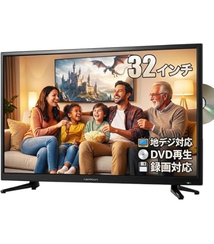 フナイ FUNAI 32V型 液晶テレビ TV テレビ FL-32H2010W 2021年製 32型 ハイビジョン ダブルチューナー 500GB ハードディスク内蔵 裏番組録画対応 高年式 地上・BS・110度CSデジタル 単身 二人暮らし 堺市 石津 Amazon | フナイ 32V型 液晶テレビ ハイビジョン ダブルチューナー