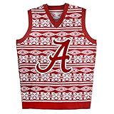 NCAA Football 2015アステカ印刷醜いクリスマスセーターベスト – Alabama Crimson Tide M レッド