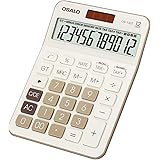pendancy 卓上電卓 大型LCDディスプレイ 12桁 数字ビッグボタン 税金会計計算機 電池式 太陽光発電 デスク オフィス 自宅 ビジネス用 (OS-130T ブラウン)