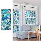 窓用フィルム ガラスフィルムステンドグラス フィルム 目隠しシート 窓 めかくしシート 窓遮熱シート紫外線カット 窓ガラスフィルム ガラス飛散防止 防犯フィルムマット装飾 無接着剤 水で貼れる 静電吸着