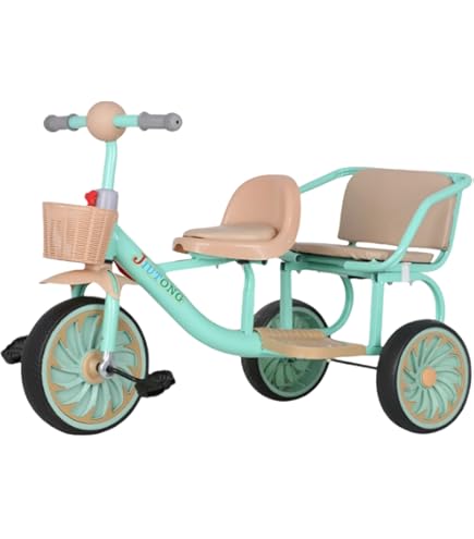 Amazon.co.jp: MOFGOE キッズダブルシート三輪車、就学前の子供用