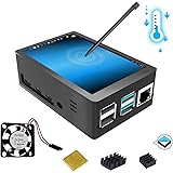 For Raspberry Pi 4 ディスプレイ 3.5 インチ LCD モニターTFTスクリーンタッチスクリーンそしてケース ヒートシンク