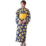 [KYOETSU] [キョウエツ] 浴衣セット 染料 3点セット(浴衣、作り帯、下駄) 16柄 B レディース