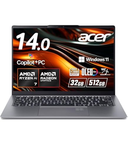 Amazon.co.jp: Acer ノートパソコン Swift Go 14 AI Ryzen AI 5 OLED
