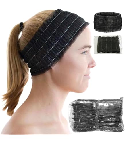 Amazon.co.jp: ホテルアメニティ ヘアバンド 業務用 ヘアネット 2WAY