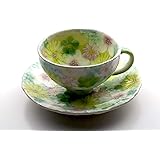 工房ゆずりは 彩小花紋 コーヒー碗皿 手造り 手描き 瀬戸焼 陶器 母の日 敬老の日 プレゼント 海外へのお土産 ラッピング 無料